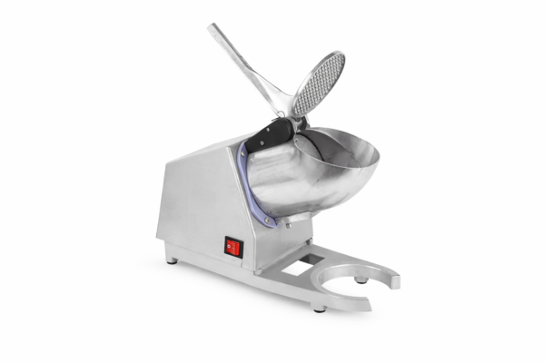 ماكينة تكسير الثلج الكهربائية (Ice Crusher) ستانلس ستيل لتحضير السلاش والعصائر لون فضي