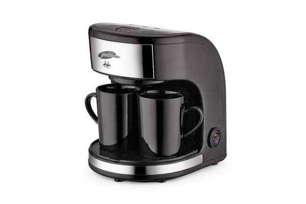 صانعة القهوة الأمريكية الكهربائية مع كوبين (مج) هدية 850 واط تصميم مدمج