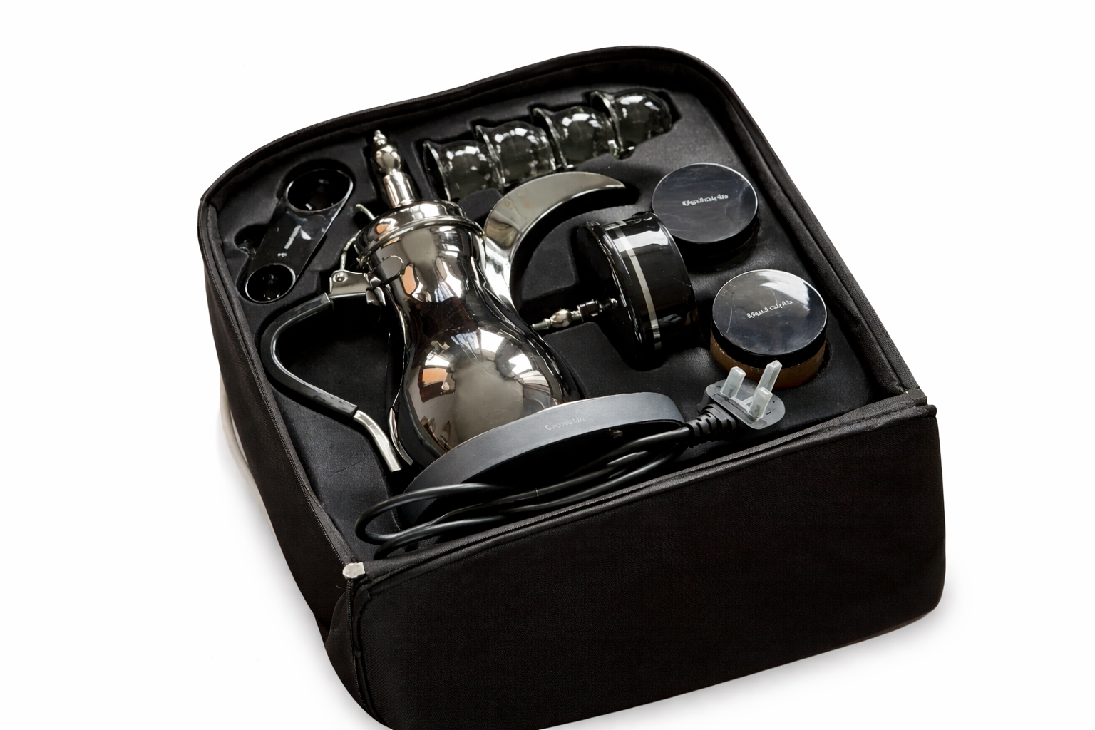 دلة العرب الكهربائية لإعداد القهوة العربية - طقم متكامل مع حقيبة - 850 واط - 600 مل 1 دلة العرب الكهربائية لإعداد القهوة العربية طقم متكامل مع حقيبة 850 واط 600 مل