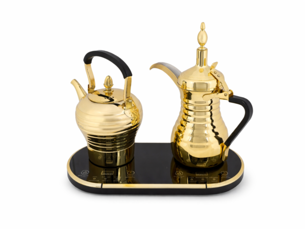 الصفحة الرئيسية 32 طقم مذهلة الكهربائي المزدوج (ذهبي) لإعداد القهوة والشاي 1600 واط 800 مل